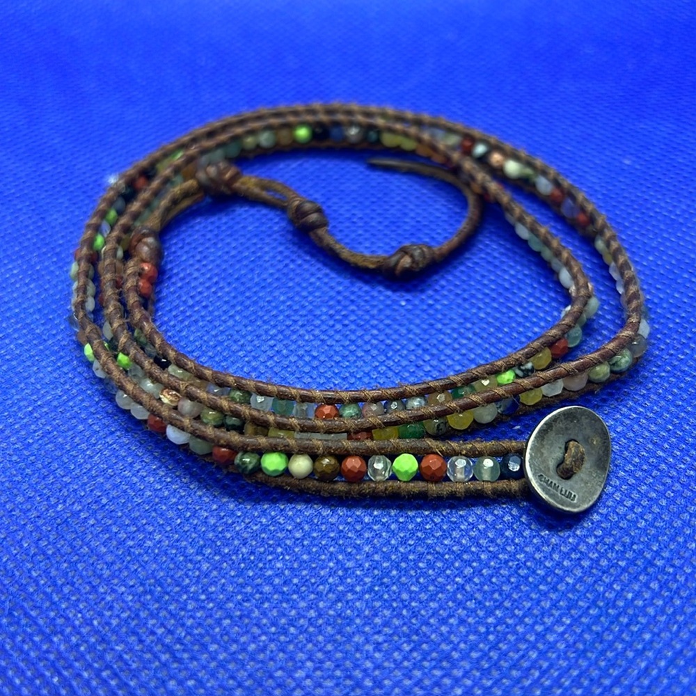 Chan Luu Small Multicolored Stone Wrap Boho Bracelet
